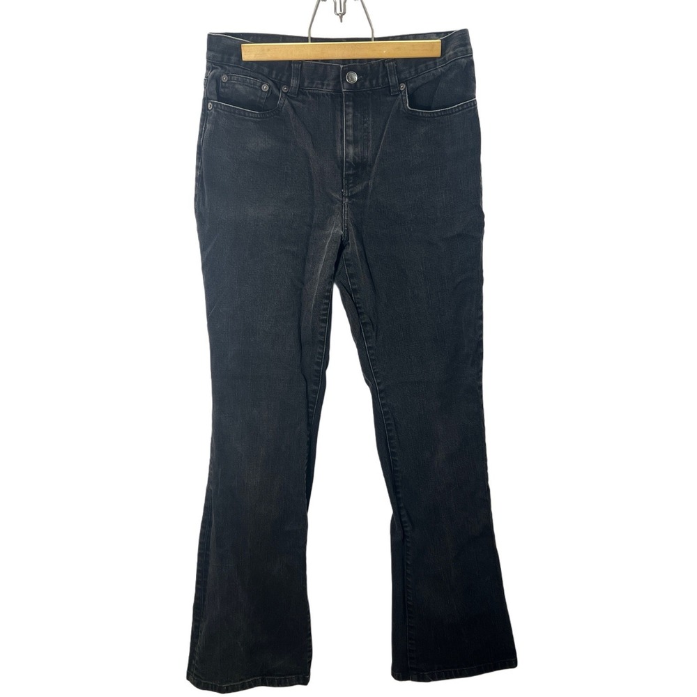 LRL Ralph Lauren Women's Size 8 Black Denim Bootcut Jeans Stretch